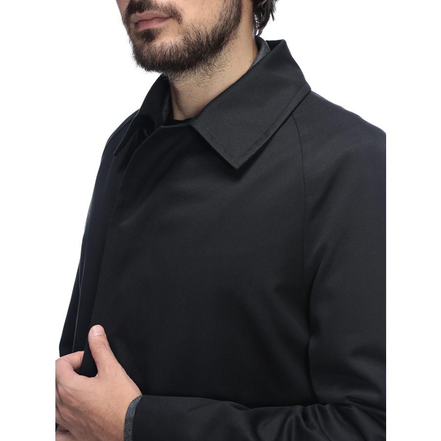 アクアスキュータム ステンカラー コート アウター Aquascutum 総裏チェック シングルボタン ステンカラーコート AQMBA02FN018 メンズの画像