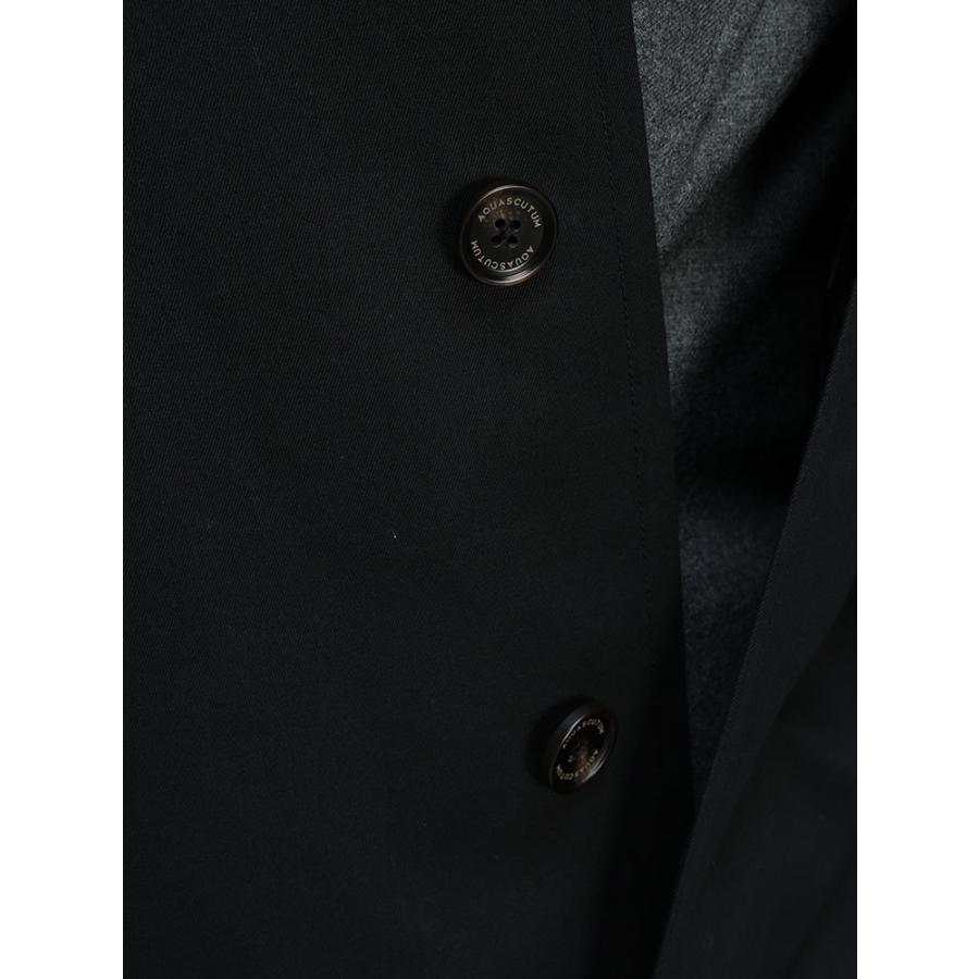 アクアスキュータム ステンカラー コート アウター Aquascutum 総裏チェック シングルボタン ステンカラーコート AQMBA02FN018 メンズの画像