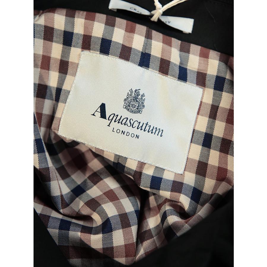 アクアスキュータム ステンカラー コート アウター Aquascutum 総裏チェック シングルボタン ステンカラーコート AQMBA02FN018 メンズの画像