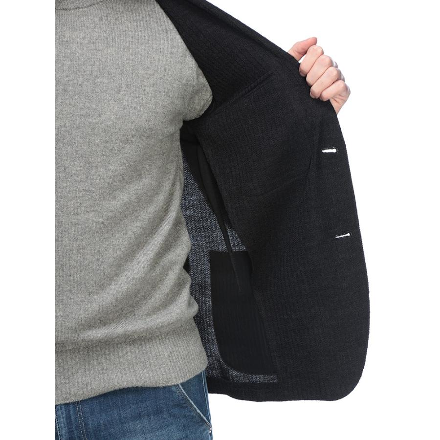 ラルディーニ ジャケット アウター LARDINI メンズ シングル 2ツ釦 ニット ジャケット テーラード カジュアルジャケット LIKNIT LDLKJ5Q15J6504の画像