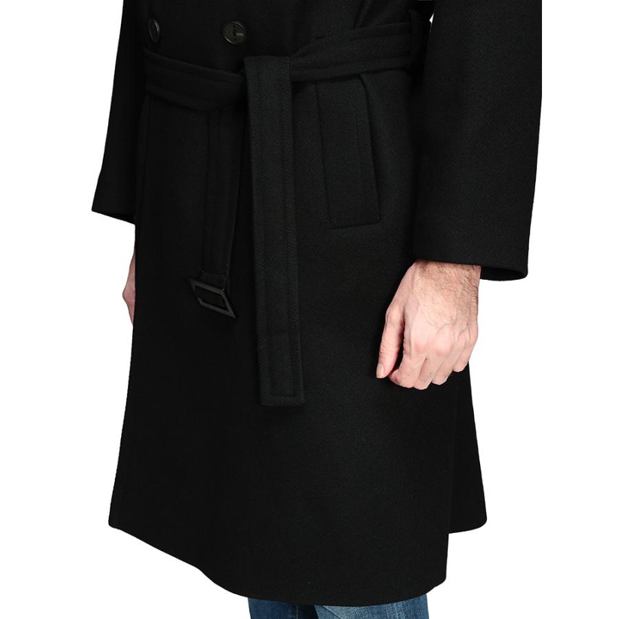 HEVO（イーヴォ） コート アウター メンズ ウエストベルト ダブル