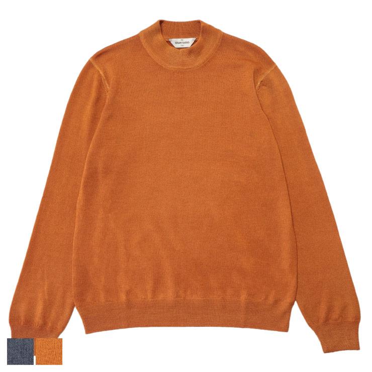 Gran Sasso（グランサッソ） ニット メンズ 無地 ウール モック ネック