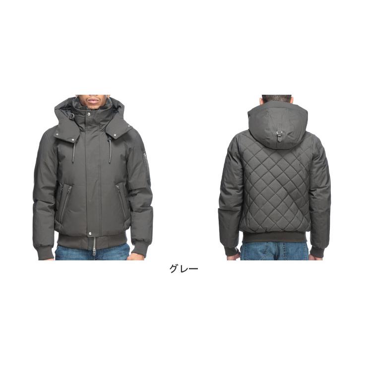 マッカージュ ダウン ブルゾン メンズ MACKAGE シープスキン レザー使い フルジップ ダウンジャケット IKER イケル MKGIKER5の画像