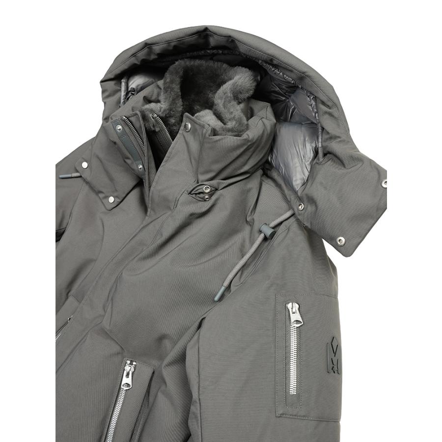 マッカージュ ダウン ブルゾン メンズ MACKAGE シープスキン レザー使い フルジップ ダウンジャケット IKER イケル MKGIKER5の画像