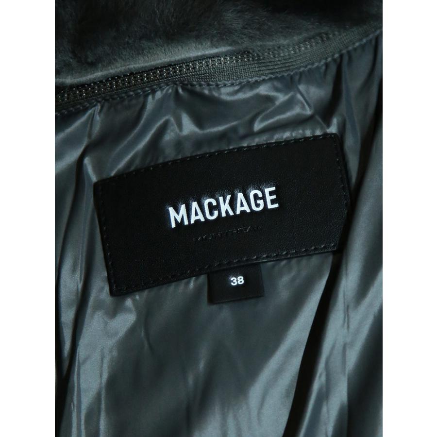 マッカージュ ダウン ブルゾン メンズ MACKAGE シープスキン レザー使い フルジップ ダウンジャケット IKER イケル MKGIKER5の画像