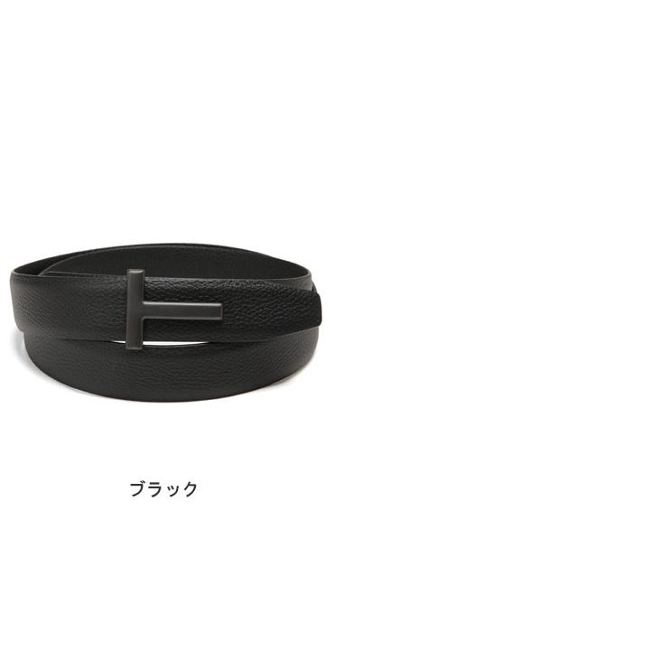 トムフォード メンズ ベルト TOM FORD ロゴバックル レザー ビジネス ベルト TFTB224LCL236L ブランド 小物 フォーマル プレゼント ギフト ブラックの画像