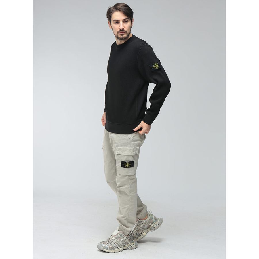ストーンアイランド メンズ カーゴパンツ STONE ISLAND ロゴ ストレッチ ポケット カーゴ パンツ SI3100031S0A10 ブランド ボトムス グレー ブラックの画像
