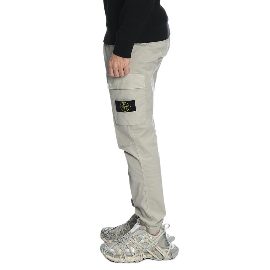ストーンアイランド メンズ カーゴパンツ STONE ISLAND ロゴ ストレッチ ポケット カーゴ パンツ SI3100031S0A10 ブランド ボトムス グレー ブラックの画像