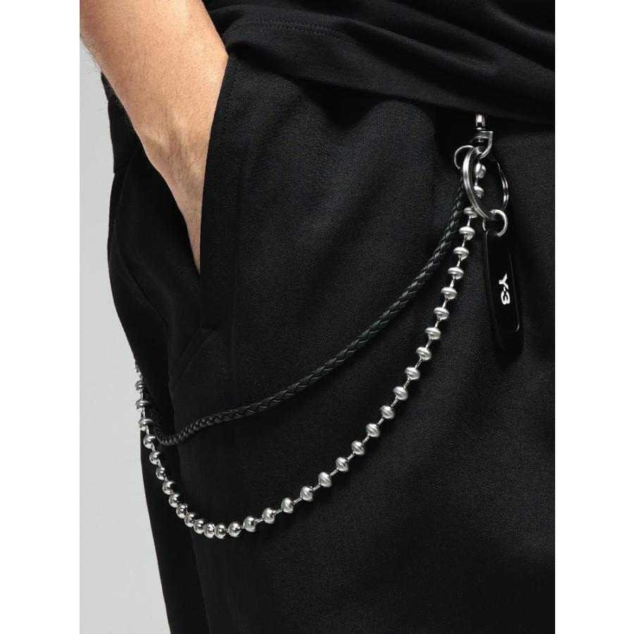 Y-3 ワイスリー メンズ キーチェーン ロゴ プレート 二連 ストラップ