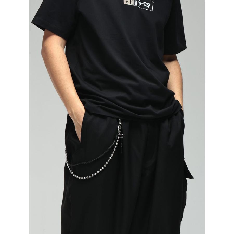 Y-3 ワイスリー メンズ キーチェーン ロゴ プレート 二連 ストラップ