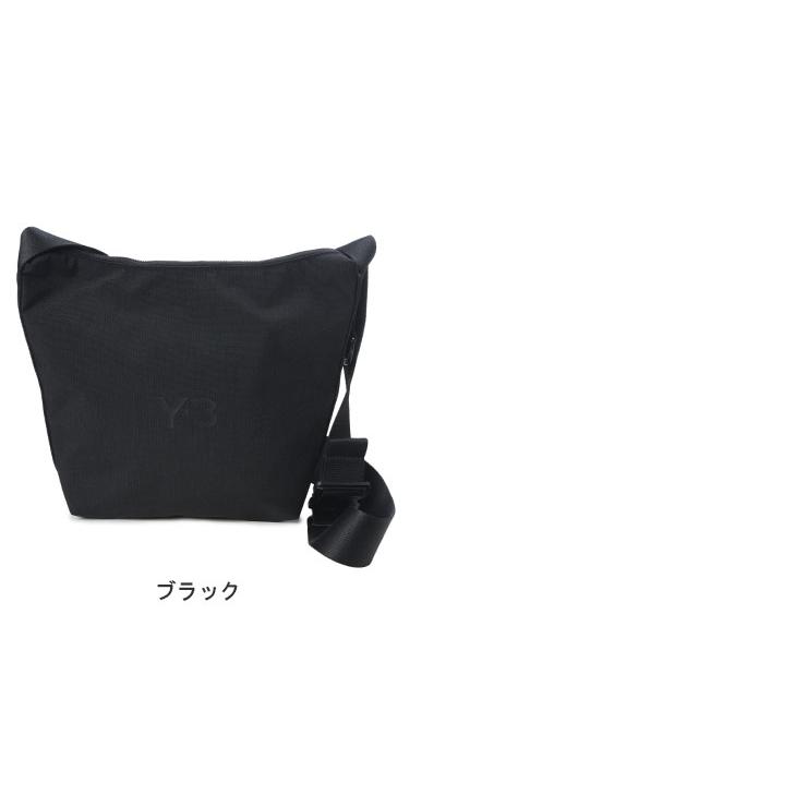 Y-3 アートプリント ブラックショルダーバッグ Y-3 ワイスリー メンズ バッグ ロゴ プリント ショルダーバッグ CROSS