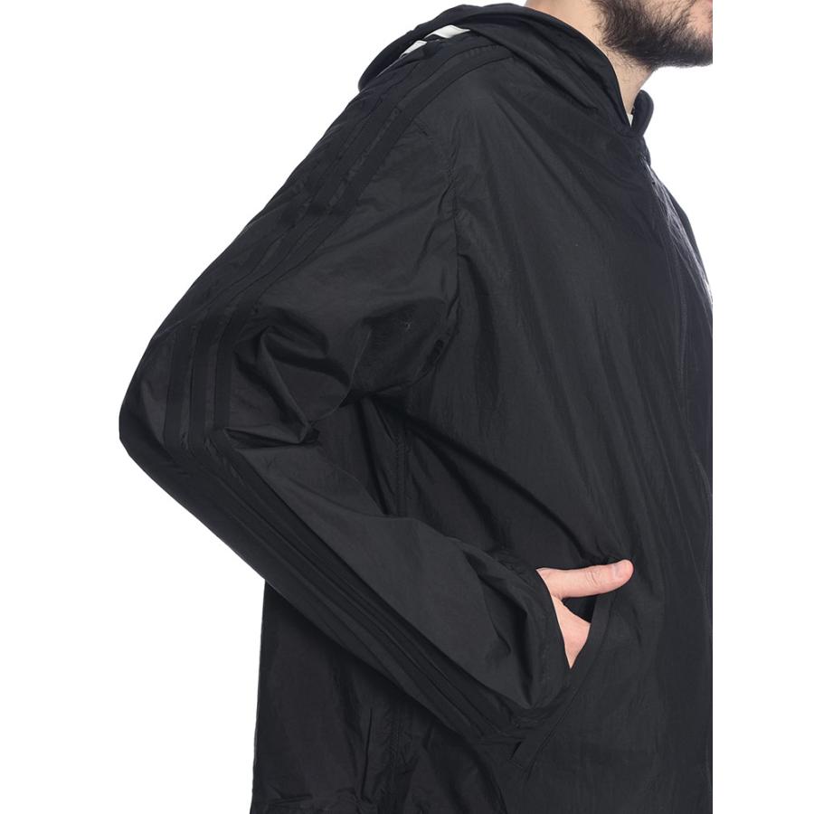 ワイスリー メンズ アウター Y-3 ロゴ スリーストライプ ナイロン フルジップ ブルゾン Y3KF1085 ブランド アウター ブラックの画像