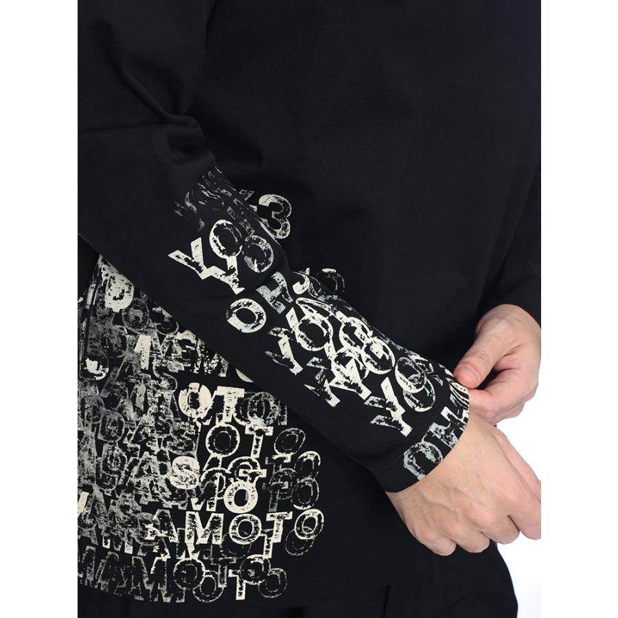 ワイスリー メンズ Tシャツ 長袖 Y-3 ロゴ グラフィックプリント 