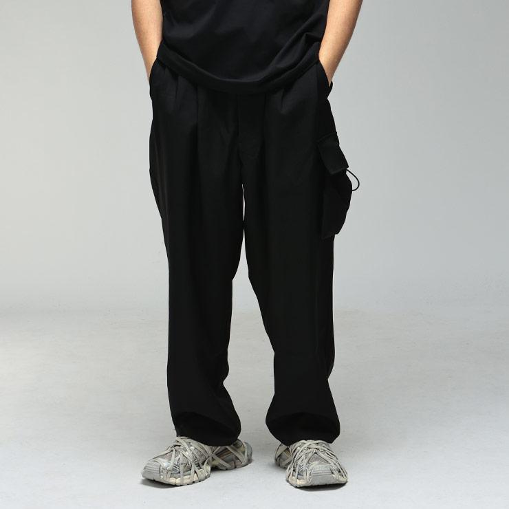 ワイスリー メンズ カーゴパンツ Y-3 ウエストコード ポケット ワイド