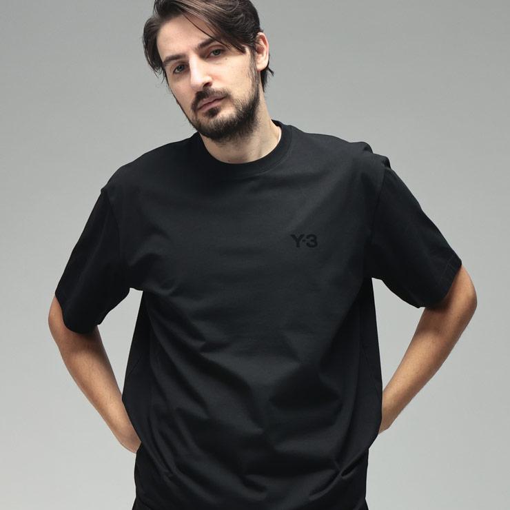 ワイスリー メンズ Tシャツ 半袖 Y-3 胸ロゴ クルーネック コットン