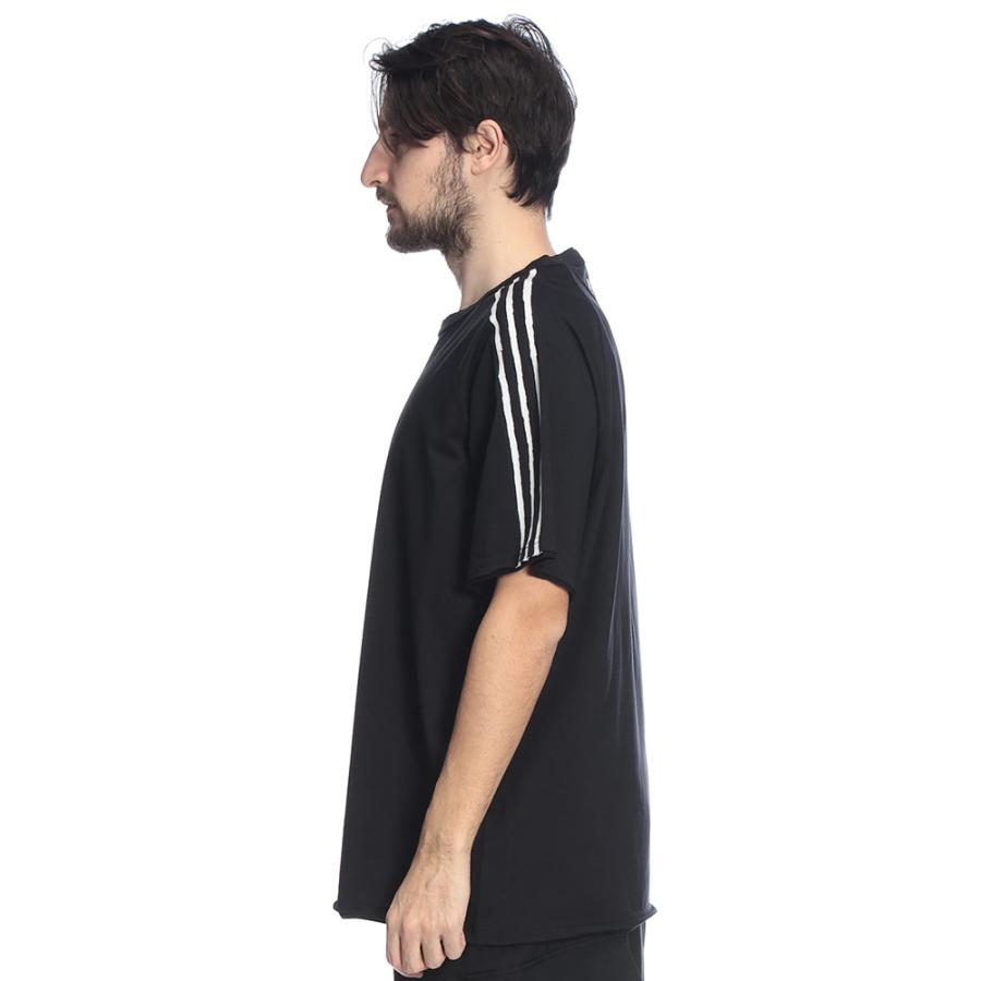 ワイスリー メンズ Tシャツ 半袖 Y-3 バック ロゴ スリーストライプ