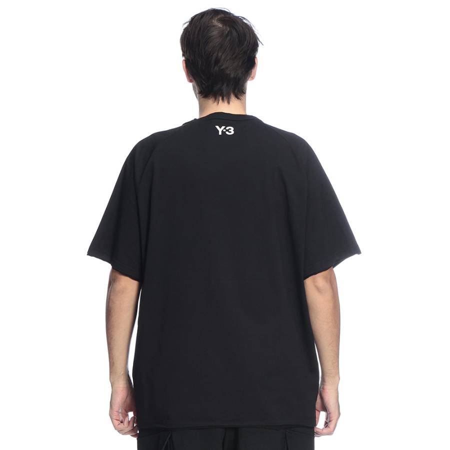 Y-3 ブラック Tシャツ XL スリーストライプ ワイスリー メンズ Tシャツ 半袖 Y-3 バック ロゴ スリーストライプ