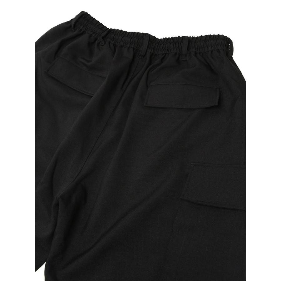 ワイスリー メンズ パンツ Y-3 ウエストコード ポケット ワイド カーゴ パンツ Y3KH3044 ブランド ボトムス ブラックの画像