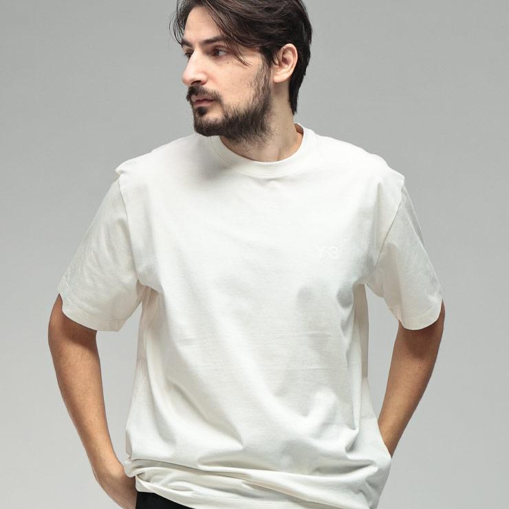 Y-3 ワイスリー メンズ Tシャツ 半袖 胸ロゴ クルーネック コットン