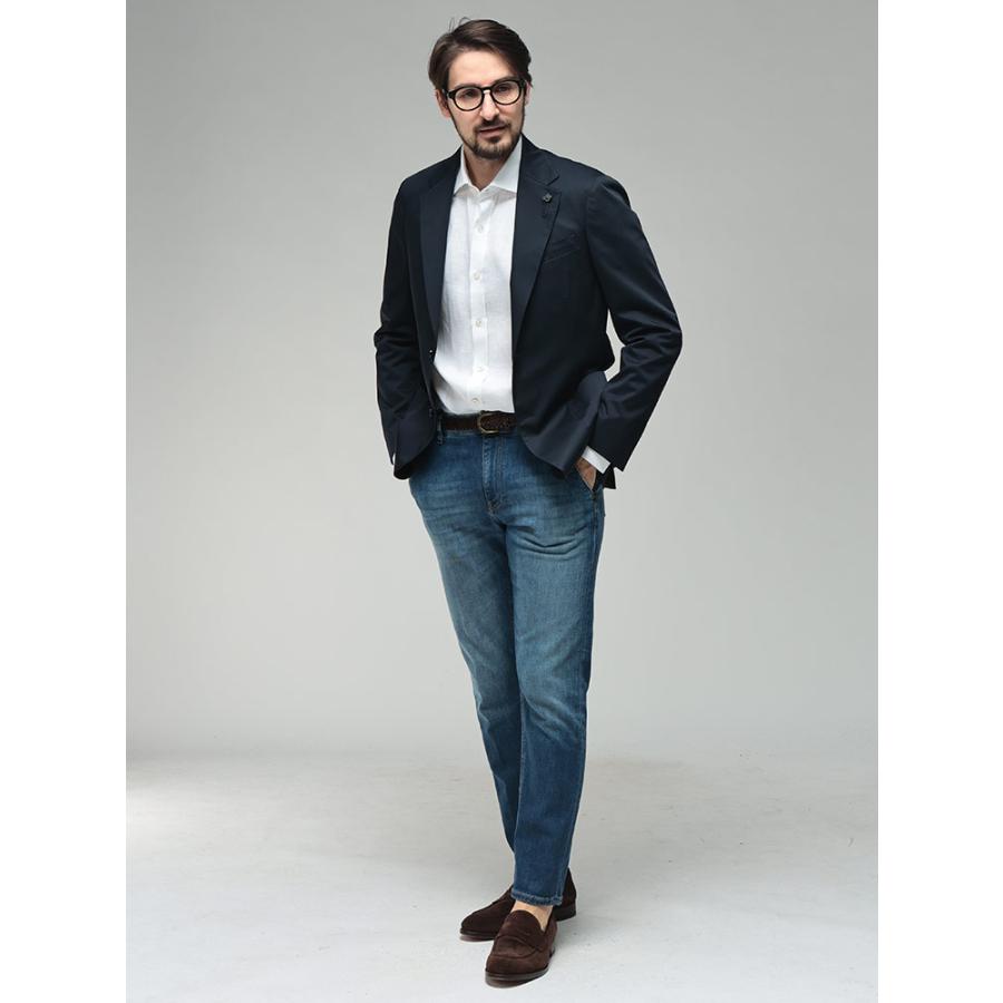 ラルディーニ メンズ ジャケット LARDINI ホップサック シングル