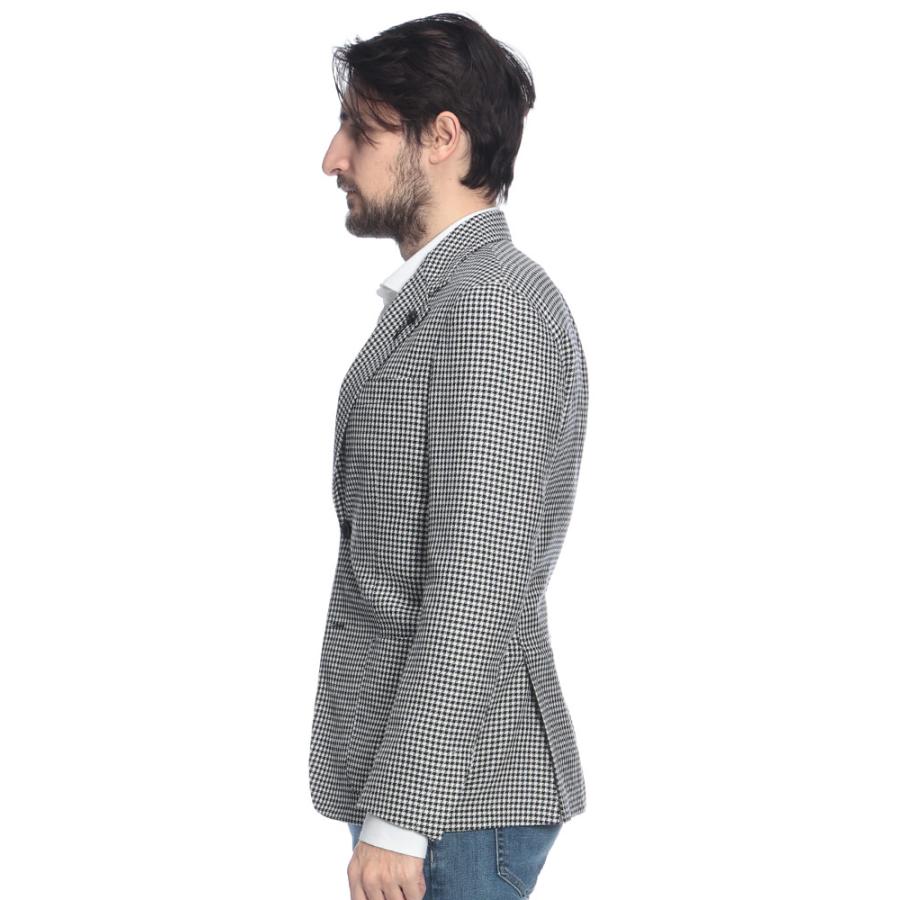 ラルディーニ メンズ ジャケット LARDINI チェック柄 シングル 2ツ釦