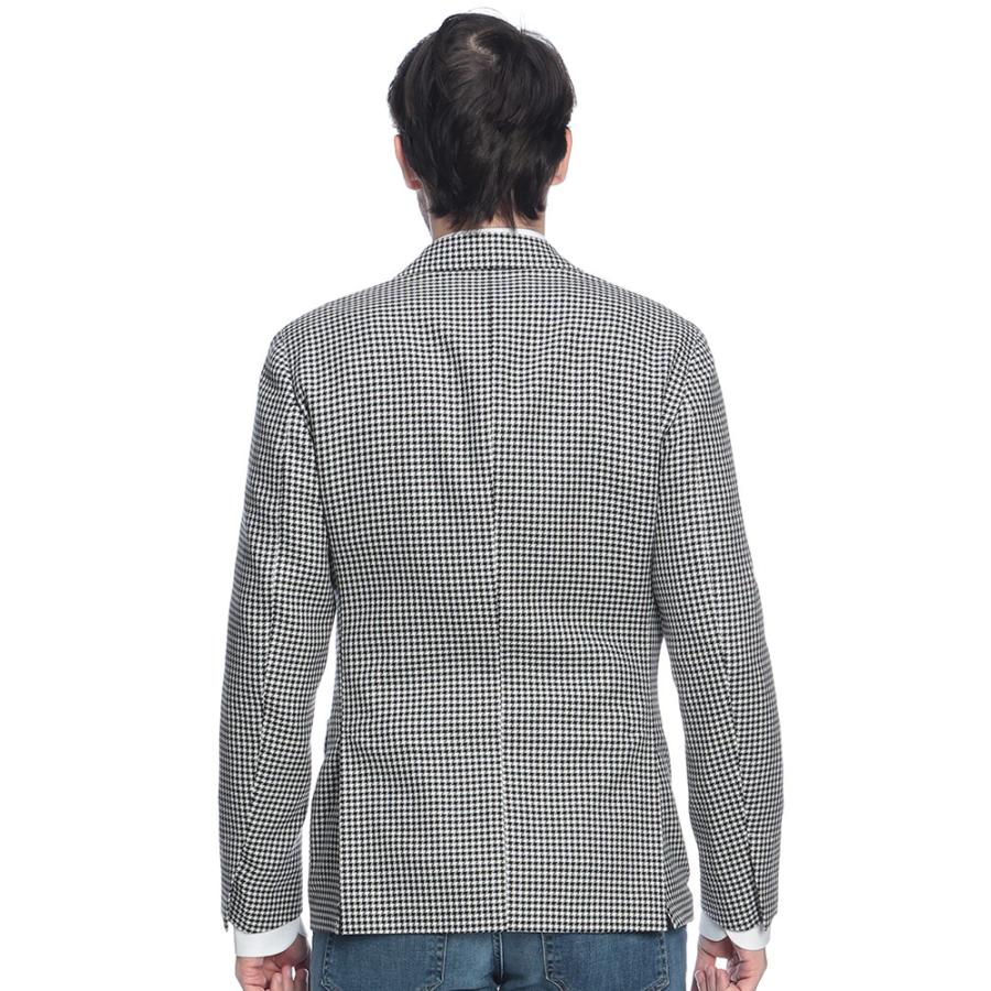 ラルディーニ メンズ ジャケット LARDINI チェック柄 シングル 2ツ釦