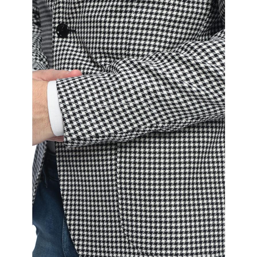 ラルディーニ メンズ ジャケット LARDINI チェック柄 シングル 2ツ釦