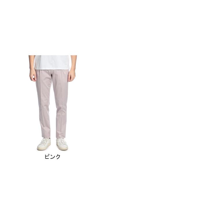 ラルディーニ メンズ パンツ LARDINI コットンサテン ワンタック スラックス LDSOHOCN64402 ブランド ボトムス ピンクの画像