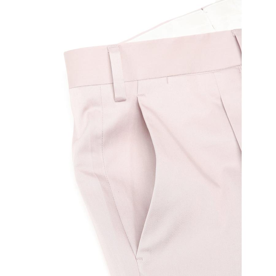 ラルディーニ メンズ パンツ LARDINI コットンサテン ワンタック スラックス LDSOHOCN64402 ブランド ボトムス ピンクの画像