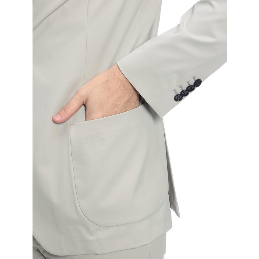ラルディーニ メンズ スーツ LARDINI ストレッチナイロン カジュアル セットアップ スーツ ブートニエール LD149CN64701 ブランド セットアップの画像