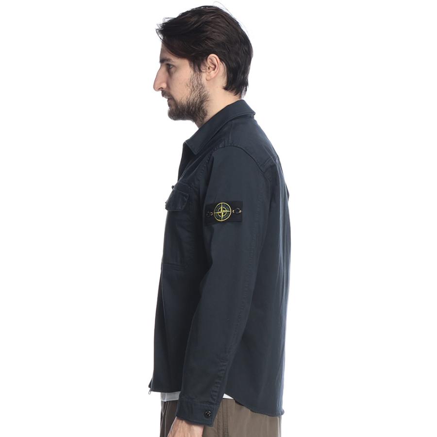 ストーンアイランド メンズ シャツジャケット STONE ISLAND 袖ロゴ
