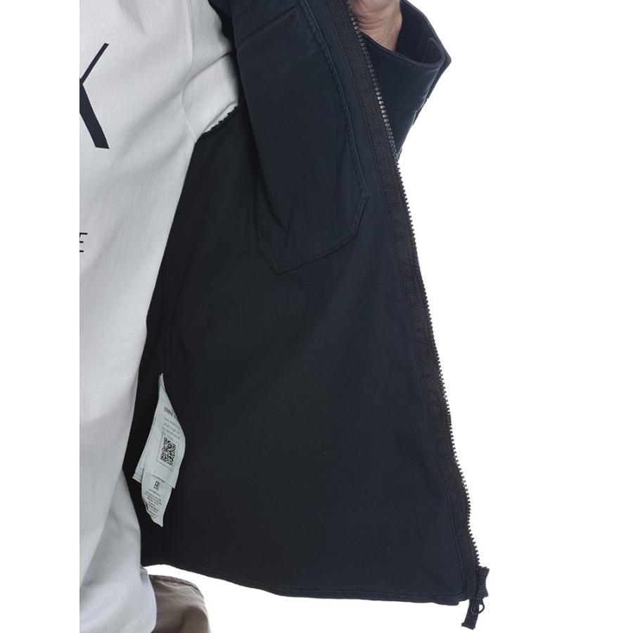 ストーンアイランド メンズ シャツジャケット STONE ISLAND 袖ロゴ ストレッチコットン フルジップ シャツ ジャケット SI1200015S0012 ブランドの画像