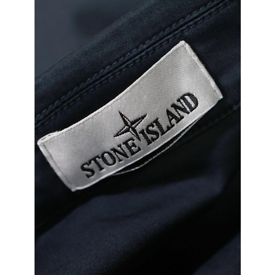 ストーンアイランド メンズ シャツジャケット STONE ISLAND 袖ロゴ ストレッチコットン フルジップ シャツ ジャケット SI1200015S0012 ブランドの画像
