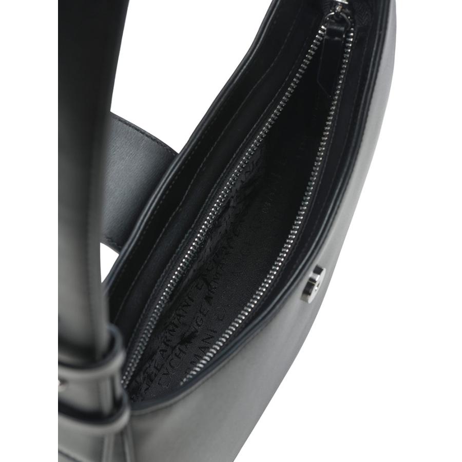 アルマーニ エクスチェンジ レディース バッグ ARMANI EXCHANGE ロゴプレート ホーボーバッグ ハンドバッグ AELW2565AF12039 ブランド 鞄 ブラックの画像