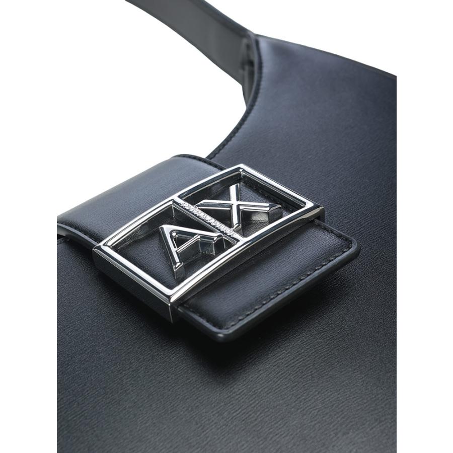 アルマーニ エクスチェンジ レディース バッグ ARMANI EXCHANGE ロゴプレート ホーボーバッグ ハンドバッグ AELW2565AF12039 ブランド 鞄 ブラックの画像