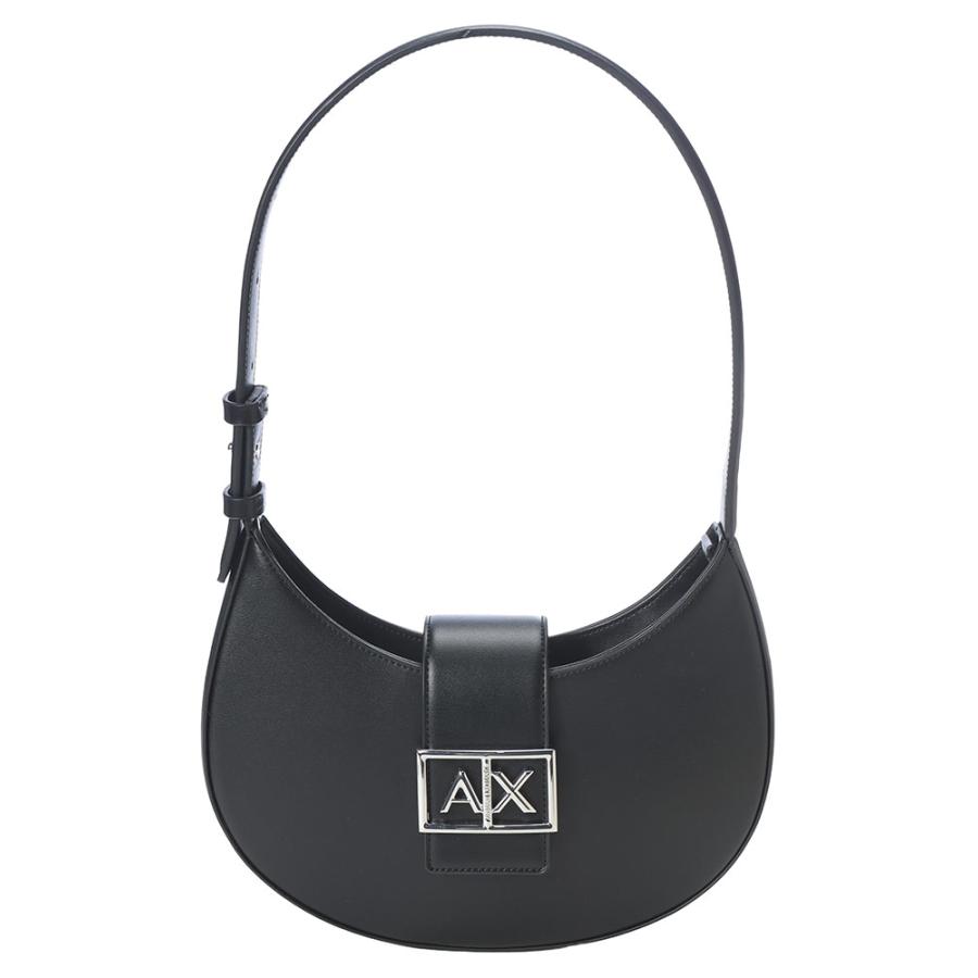 アルマーニ エクスチェンジ レディース バッグ ARMANI EXCHANGE ロゴプレート ホーボーバッグ ハンドバッグ AELW2565AF12039 ブランド 鞄 ブラックの画像