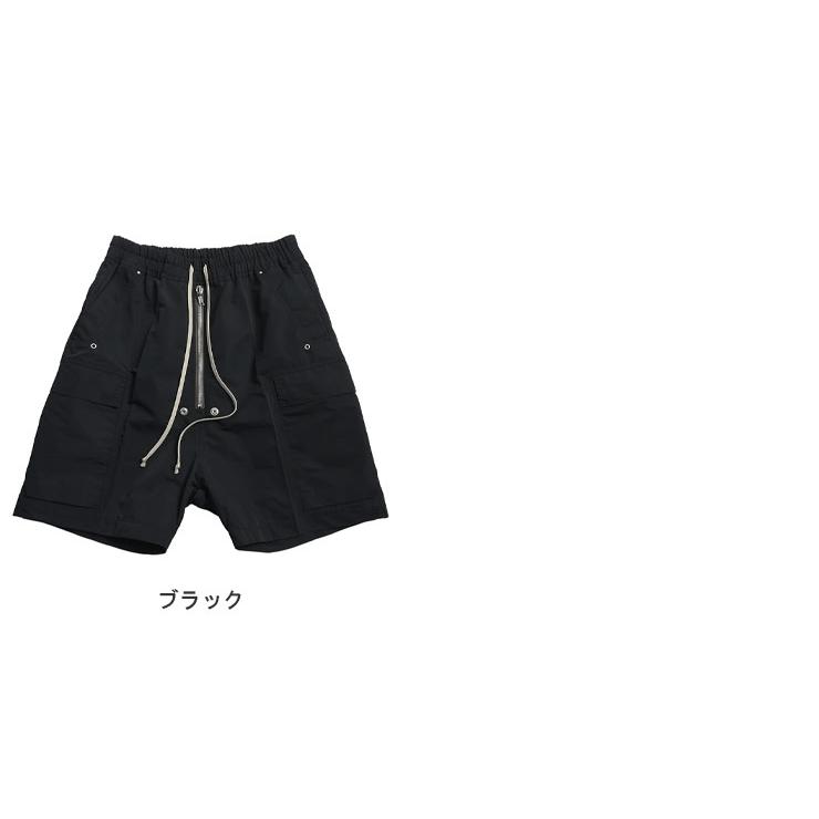 リックオウエンス メンズ カーゴ ショートパンツ Rick Owens ドローストリング ワイド カーゴ ショーツ CARGOBELA SHORTS カーゴベラショーツ RORU01F2360FTの画像