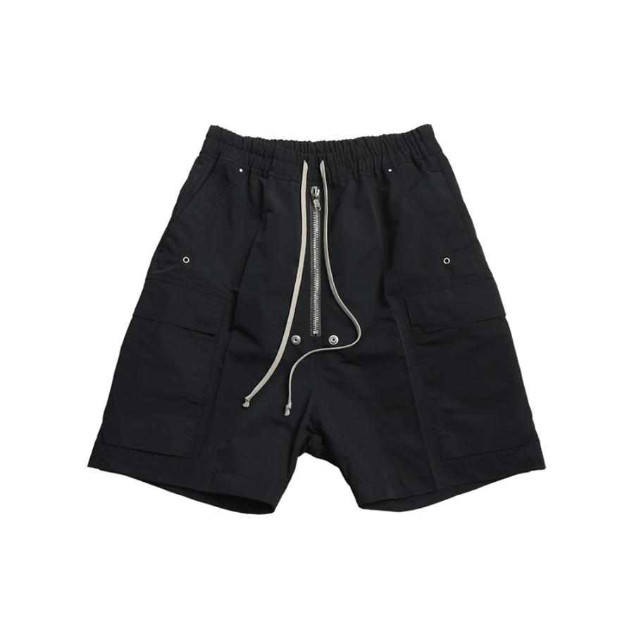 リックオウエンス メンズ カーゴ ショートパンツ Rick Owens ドローストリング ワイド カーゴ ショーツ CARGOBELA SHORTS カーゴベラショーツ RORU01F2360FTの画像
