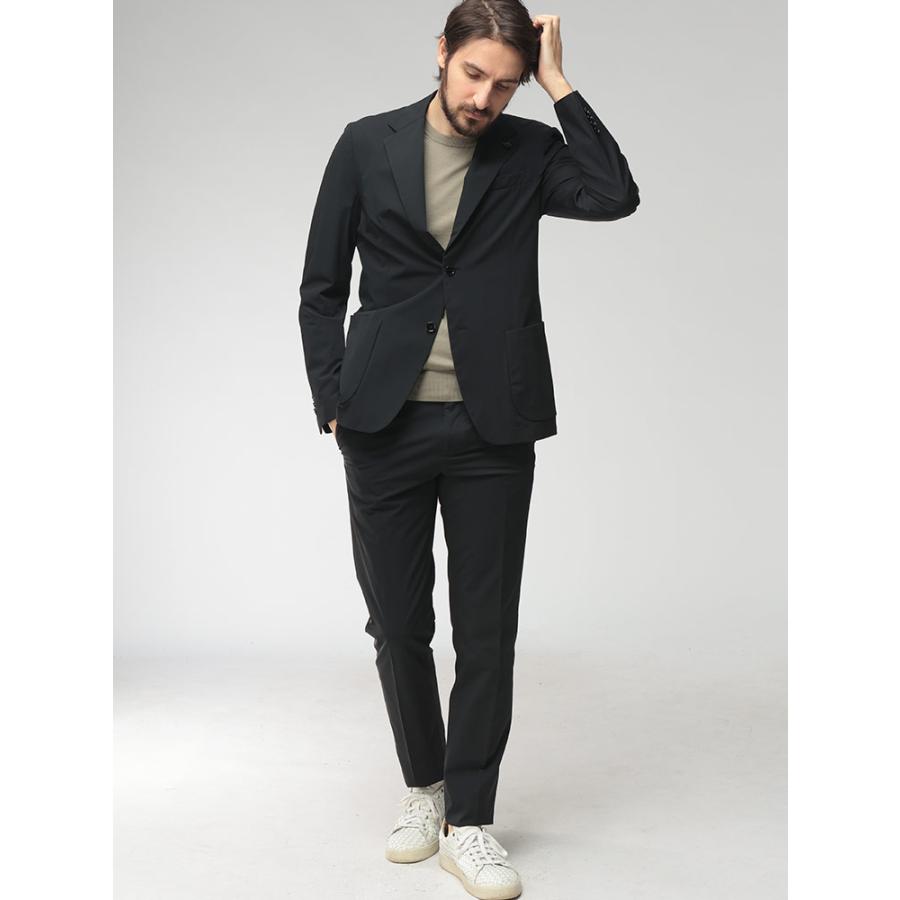 ラルディーニ LARDINI メンズ スーツ ストレッチ ナイロン 無地 シングル ノータック LD149CN64701 ブランド セットアップ フォーマル ビジネス ビジカジの画像