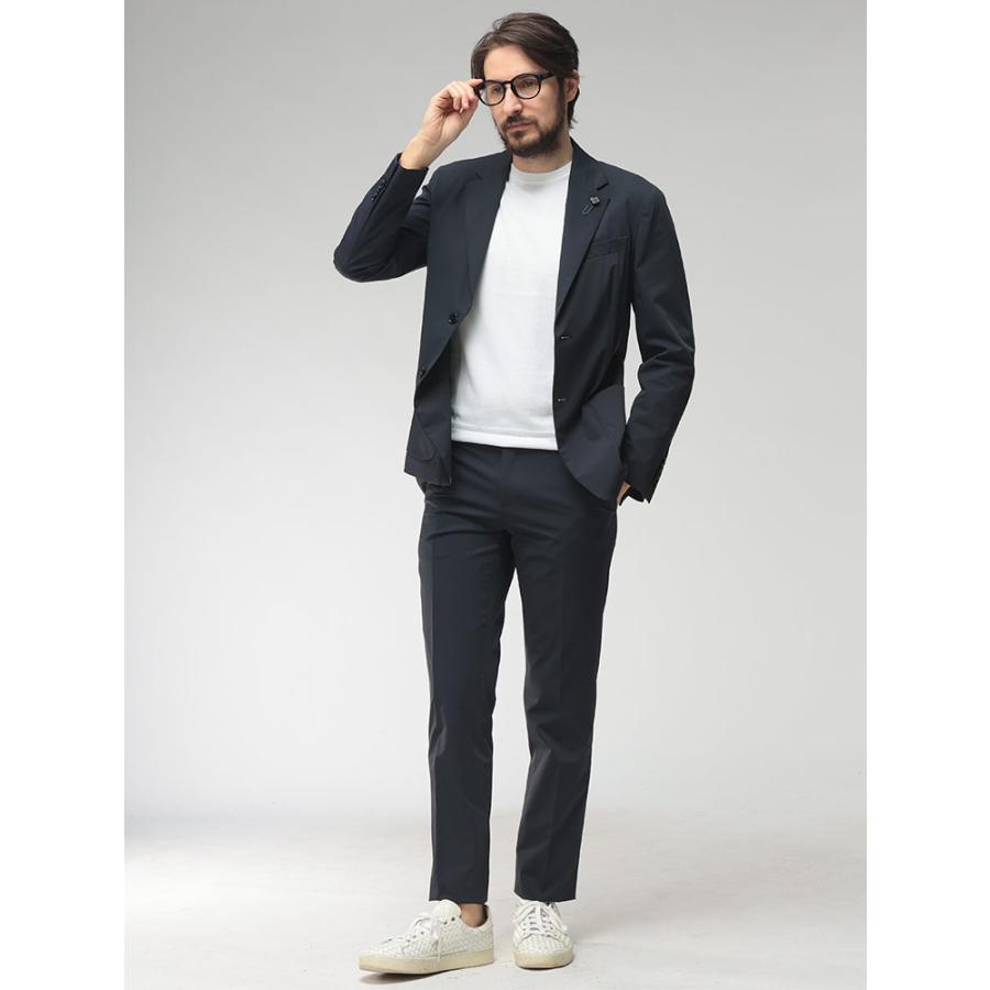 ラルディーニ LARDINI メンズ スーツ ストレッチ ナイロン 無地 シングル ノータック LD149CN64701 ブランド セットアップ フォーマル ビジネス ビジカジの画像