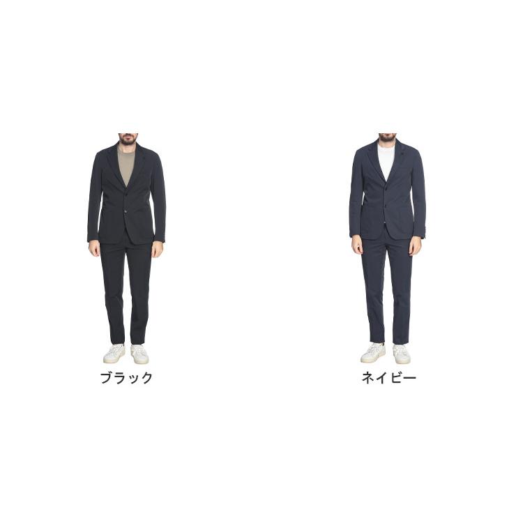 ラルディーニ LARDINI メンズ スーツ ストレッチ ナイロン 無地 シングル ノータック LD149CN64701 ブランド セットアップ フォーマル ビジネス ビジカジの画像