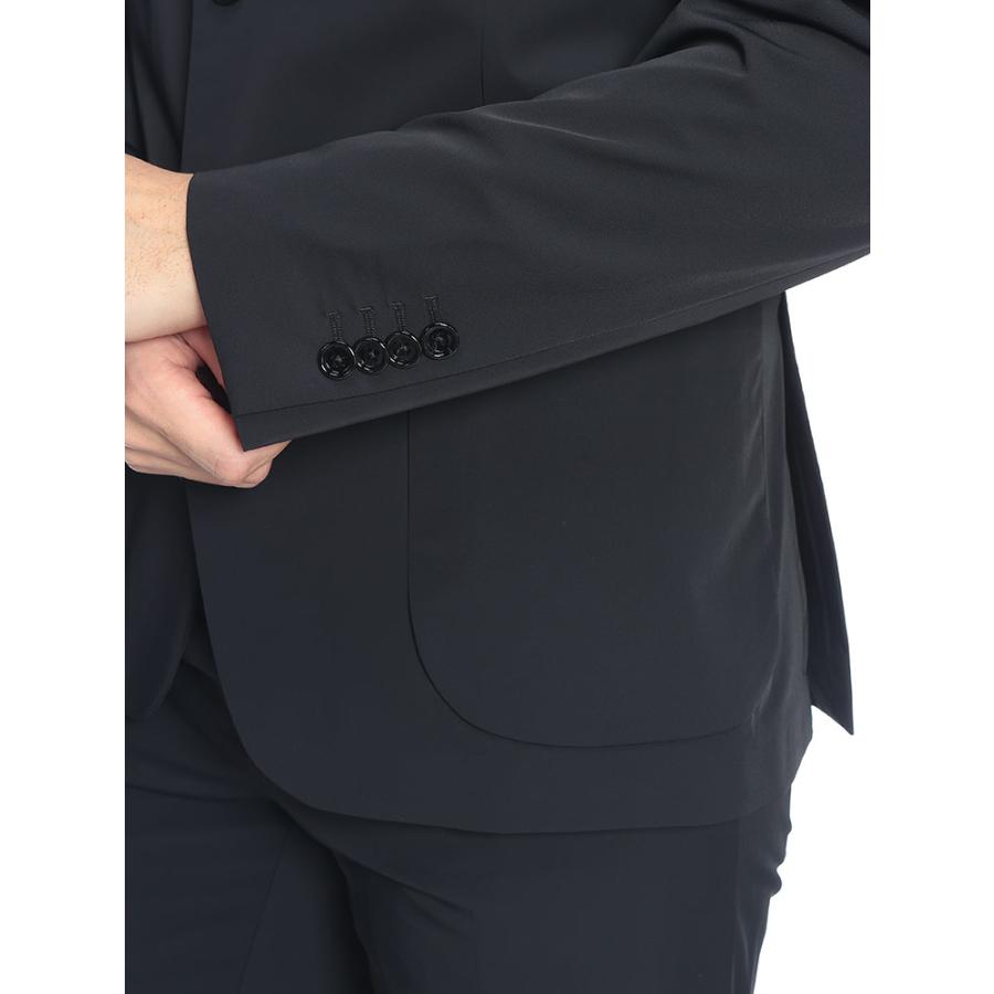 ラルディーニ LARDINI メンズ スーツ ストレッチ ナイロン 無地 シングル ノータック LD149CN64701 ブランド セットアップ フォーマル ビジネス ビジカジの画像