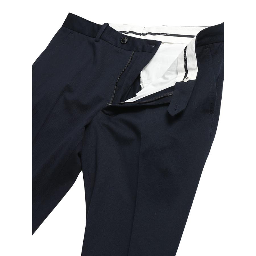 チルコロ1901 CIRCOLO 1901 メンズ パンツ ストレッチ 鹿の子 無地 スラックス CICN5175 ブランド ボトムス ノータック フォーマル ビジネスの画像
