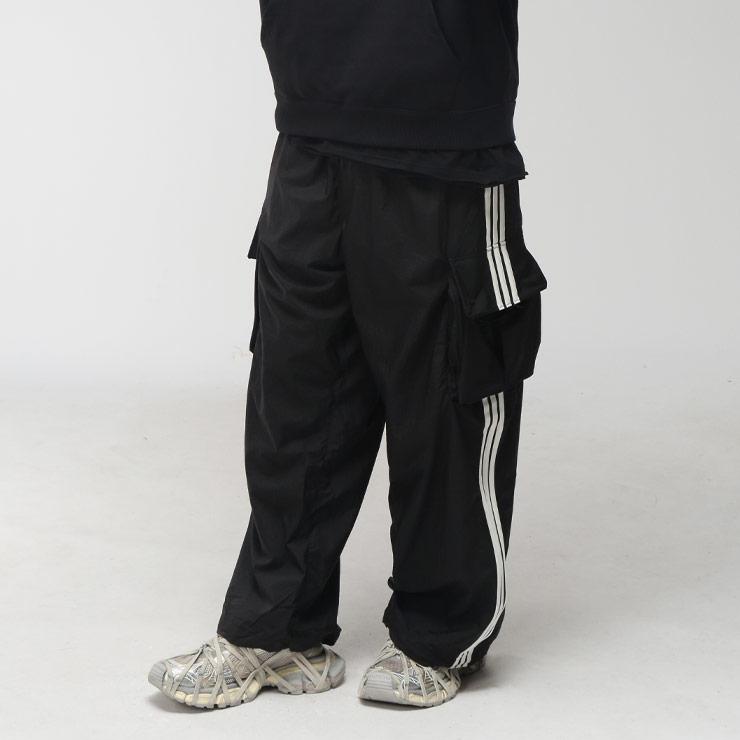 Y-3 ワイスリー メンズ カーゴパンツ スリーストライプ ナイロン 