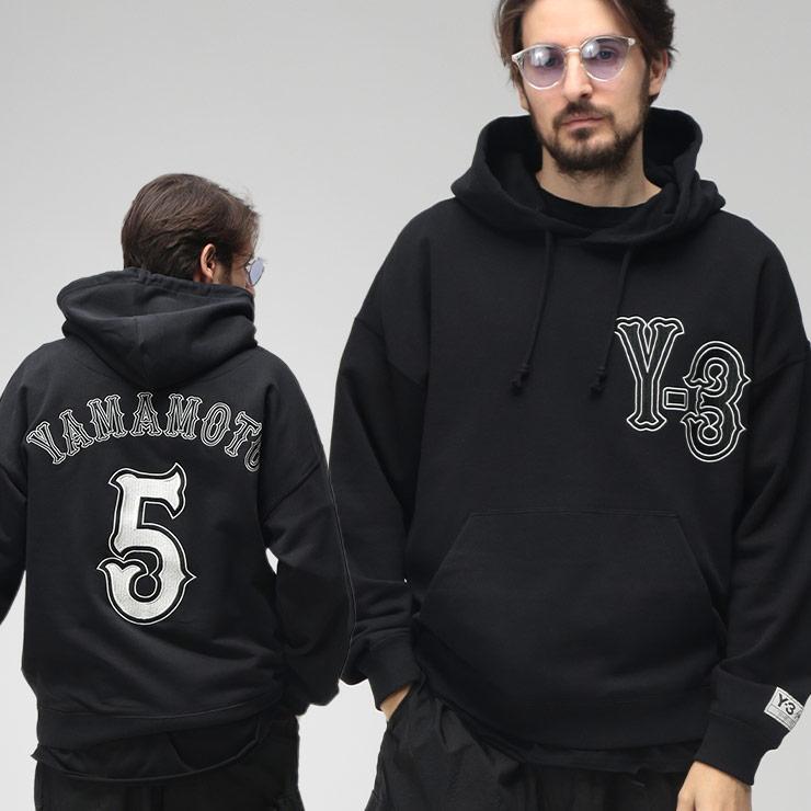 Y-3 ワイスリー メンズ パーカー 長袖 BIGロゴ プルオーバー ELITE 5