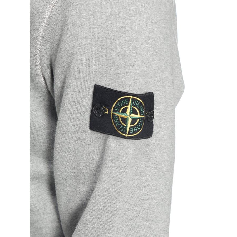 95ss/ストーンアイランド/ストライプ/プルオーバー/ロゴ/2XL/グレー STONE ISLAND(ストーンアイランド) 11SS LINO FLAX Logo Patch Hooded