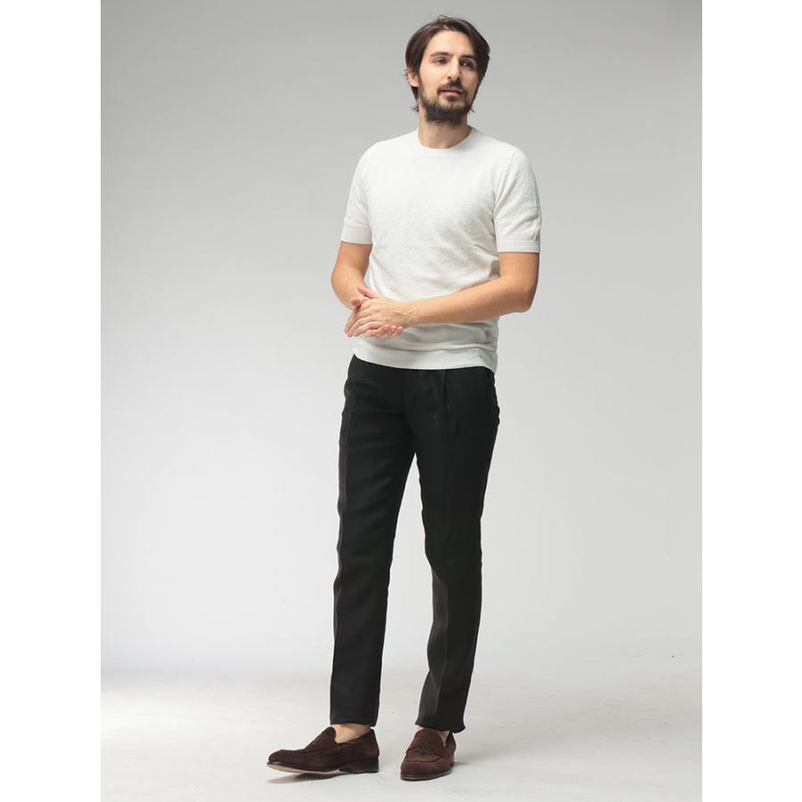 ラルディーニ LARDINI メンズ パンツ 麻100％ 無地 ワンタック スラックス LDSOHOCN64404 ブランド ボトムス リネン フォーマル 春 夏の画像