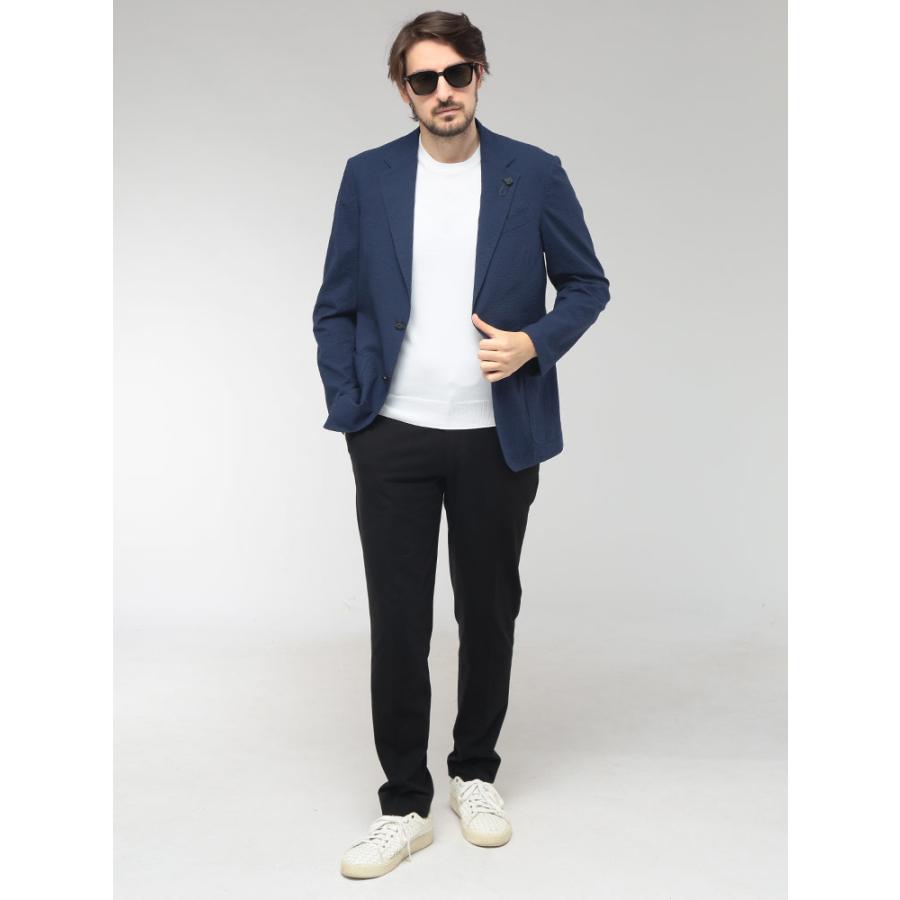 ラルディーニ LARDINI メンズ ジャケット シアサッカー シングル 2ツ釦 テーラード LD6205IF66801 ブランド アウター 無地 ストライプ 春の画像
