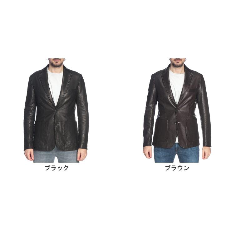 タリアトーレ TAGLIATORE メンズ レザージャケット ラムレザー シングル テーラードジャケット TGDAVIESCHE26 ブランド アウター レザー きれいめの画像