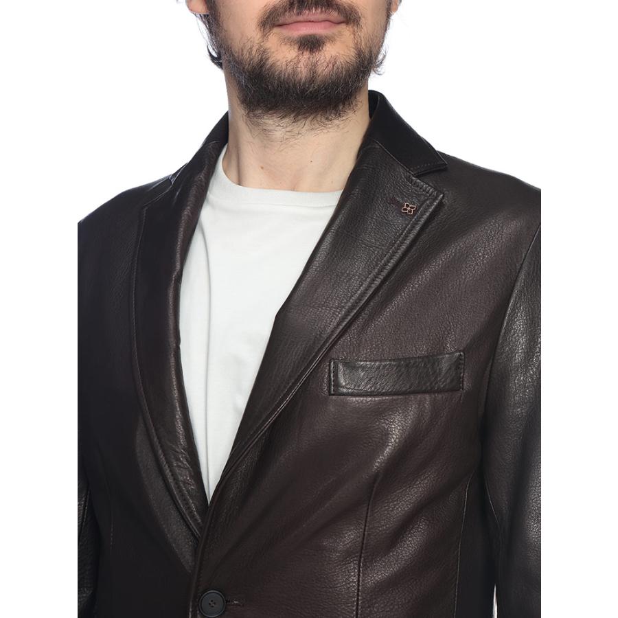 タリアトーレ TAGLIATORE メンズ レザージャケット ラムレザー シングル テーラードジャケット TGDAVIESCHE26 ブランド アウター レザー きれいめの画像
